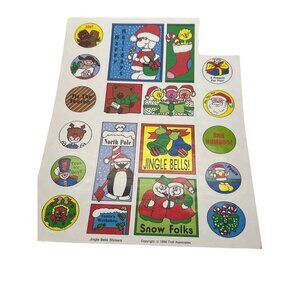 Vintage 1989 Jingle Bells Stickers Troll Associates Christmas 1 Missing